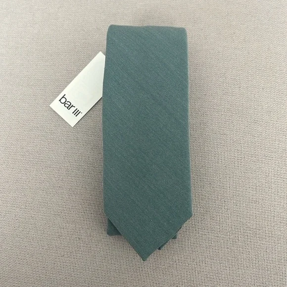 Bar III Gillis Solid Neck Tie in Green, New with Tag - Picture 10 of 11